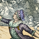 Detail from an image of a friendly fencing demonstration between Chevalier d’Èon and Le Chevalier de Saint-Georges in London, April 1787. (Fototeca Storica Nazionale/Getty Images)